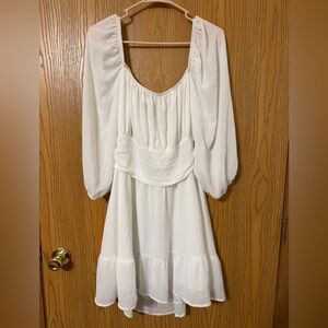 White Long Sleeve Dress